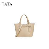 他她（TATA）气质通勤手提包女包包菜篮子包水桶包秋新款X3385CX4 杏色 F