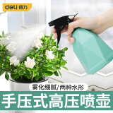 得力（deli）浇花喷壶喷雾瓶园艺家用洒水壶气压式喷雾器消毒压力浇水壶喷水壶 典雅喷壶600ml【绿色】DL581005B