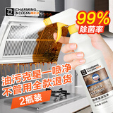 雅彩洁（YACAIJIE）油污清洁剂抽油烟机清洗剂厨房重油污净强力去油污厨房油烟净2瓶