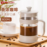 天喜（TIANXI）法压壶咖啡手冲法式滤压壶玻璃冲茶器手压冲泡冷萃壶过滤杯 800ml