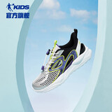 乔丹男童框子鞋大童鞋夏季跑步鞋儿童凉鞋运动鞋子乔丹白/国王紫 37