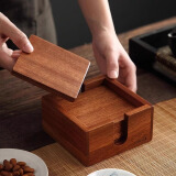 onlycook家用乌檀木杯垫日式实木茶杯垫木质隔热垫餐垫餐桌防烫垫套装