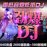 2024车载u盘歌曲流行DJ炸街舞曲热歌重低音无损高音质音乐MV优盘 64G-2600首DJ+580视频