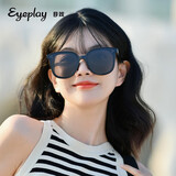 目戲墨镜女 防紫外线太阳镜男复古方框开车驾驶镜3040