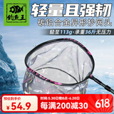 钓鱼王韧战抄网头防挂钩套装轻量网头钓鱼网兜捞鱼网渔具钓鱼配件 40cm 异形碳铝合金抄网头