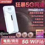 夏新5g随身wifi6移动无线网卡免插卡路由器无限速流量车载便携网络高速mifi移动热点笔记本 【5G旗舰版-科技白】WiFi6全程5G流量不限速