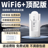 ZJEV随身wifi6【送1500G】支持5G 4G设备免插卡移动随行无限便携式无线网卡全国通用流量2024款2025 【无需预存】【增强版wifi6+】【中兴芯片】 随身WiFi适用中兴联想等设备