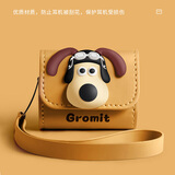 适用FIIL CC Pro2耳机保护套无线蓝牙耳机保护壳软壳充电仓盒子可爱皮卡丘连体皮套潮牌耳机套新 棕色掌门狗+手绳 FIIL CC Pro2