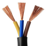 凤达 电线电缆RVV铜芯国标铜线黑色电源线电缆线三芯护套线3*4平方