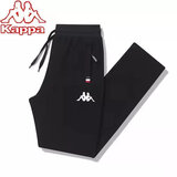 卡帕卡帕背靠背休闲运动裤男直筒裤秋冬季纯棉宽松大码百搭束脚卫裤 黑色直筒 2XL 【建议135-150斤】