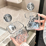 尊慕斯浴室旋转吸盘置物架废弃洗脸巾二次收纳盒卫生间免打孔壁挂牙刷架 吸盘收纳筐/透明小号【2个】