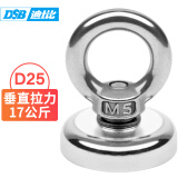 DSB（迪士比）强磁吸铁石磁铁强磁铁强力打捞专用圆形吸铁石钕铁硼吊环吸盘河道户外打捞神器直径25mm 1个装