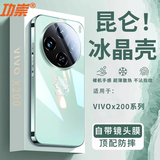 功崇【德国冰晶】适用vivoX200Pro手机壳冰晶镜面玻璃保护套X200镜头全包防摔散热高级Promini男女情侣 X200Pro【淡青色】德国冰晶|顶配防摔 2025升级冰晶