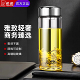 希诺（heenoor） 单层玻璃杯家用杯子男女士泡茶杯2026新款便携高颜值水杯 9186珠光本色400ml