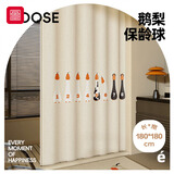 foojo浴帘 干湿分离涤纶浴室隔断帘1.8*1.8m含挂环 鹅梨款