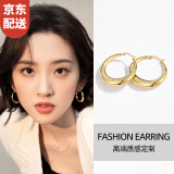 晓色耳环圈圈法式小众2025年新款百搭潮耳钉女高级感网红金色圈圈耳扣 圈圈耳扣E1944