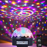 太哇蓝牙音箱低音炮家用蹦迪灯网红彩灯音响舞台ktv七彩旋转灯闪光灯  9色蓝牙音乐遥控款8米线