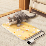 柒哦宠物电热毯猫咪加热垫恒温防水防抓冬季保暖猫窝取暖器狗狗垫子 萝卜兔3档S【8斤内 30*35cm】