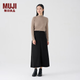 无印良品（MUJI）女式 灯芯绒 A字裙 长半身裙女秋冬款裙子 美拉德BE09CC3A 黑色 M(160/66A)