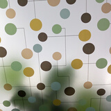 豫之韵 磨砂玻璃贴膜防晒玻璃贴纸自粘窗贴浴室卫生间窗花纸透光不透明 彩色圆点-pvc 60厘米宽2米长