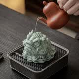 唐丰青砂石金蟾茶宠摆件家用办公招财精致可养茶宠茶桌茶台创意装饰品 青砂石金蟾茶宠(大)