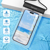 杜路亚亚手机防水袋可触屏游泳深潜水下拍照浴室温泉海边密封高端大手机套 经典黑丨8级防水 360°高清拍摄