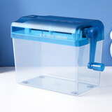 华强北手动碎纸机办公迷你家用手动小型纸张碎纸工具手摇粉碎A6碎纸机 蓝色