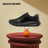 斯凯奇（Skechers）男鞋春秋款新品舒适缓震商务休闲鞋时尚简约百搭日常通勤黑色鞋子