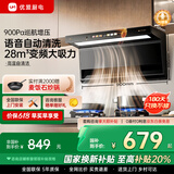 优盟（UM）顶侧双吸油烟机 7字型抽油烟机自动清洗 家用爆炒大吸力脱排抽烟机免拆洗 一级能效 【智能变频】28立方爆吸+语音智控+9档风量瞬吸 上门安装|晒图可领10元红包