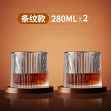 曼薇威士忌酒杯旋转解压杯玻璃洋酒杯一套白兰地酒杯