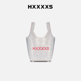 Hxxxxs原创满钻菜篮子女包手拎包闪钻水桶包手提包大容量新年礼物送女友 斑鸠灰
