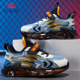 哈比熊童鞋春秋男童运动鞋儿童软底跑步鞋女童大童休闲鞋AS7778黑蓝28码