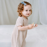 nest designs婴儿连体衣短袖爬服和尚春夏新生儿宝宝包屁衣 暖香褐 90cm （建议80-92cm）