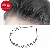 番易发箍/男A1ZO-短发洗脸碎发卡不勒头男黑色波浪背头隐形头箍女捆 反山款发箍1个