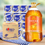 金龙鱼 食用油 浓香花生油4L+心相印卷纸 心柔 有芯4层140g*27卷