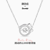 潮色绘【999足银】hellokitty项链女吊坠女孩子礼物女朋友生日礼物 3029