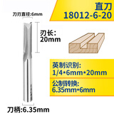 川木刃刀公制直刀木工刀具铣刀修边机刀头小锣机开料刀开槽刀1801 1/4*6