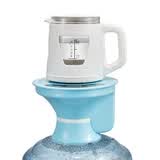 美能迪桶装水烧水壶一体机电动上水自动抽水器带加热烧水器大桶水泡茶桶装水饮水机底上水电热水壶 蓝色【底部上水】+双层玻璃壶 1L