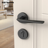 顶固 室内卧室房门锁卫生间实木门把手静音锁具家用门锁门锁卧室门锁 玛瑙灰单锁-风帆系列 通用型