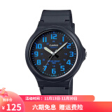 卡西欧（CASIO） 男女手表 学生运动简约石英中性小黑表 百搭休闲时尚小表盘 MW-240-2B 43mm表盘