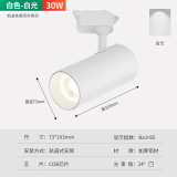 得朴led射灯轨道灯服装店背景墙家居商用滑道二线导轨磁吸无主射灯 30W+白壳-【色温6000K正白光】