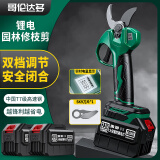 哥伦达多德国 电动剪刀剪树枝果树园林修枝充电剪刀修枝剪子剪枝机园艺剪 5公分绿能剪刀【刀头支持换新】 智能数显+2块优能大电池+充电器