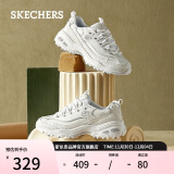 斯凯奇（Skechers）小白鞋女士厚底增高老爹鞋子黑色休闲运动鞋夏季11979