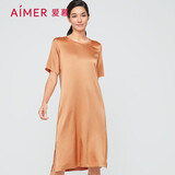 爱慕女桑蚕丝真丝简约连衣裙睡裙睡衣家居服AM447321光明砂165