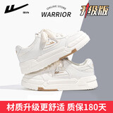 回力女鞋小白鞋女春季新款百搭韩版舒适休闲运动鞋子女厚底增高板鞋 米白色【升级版】 37