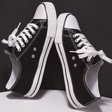 昌祥回力板鞋帆布鞋春季新款帆布鞋男韩版潮鞋男百搭低帮学生运动休闲时尚 低邦黑色(亏本促销 即将涨价) 41 标准码