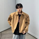 迪伽达夹克男士春秋季新款美式潮流潮牌短款飞行员痞帅高级感男装外套男 LPFS-X148卡其色 XL