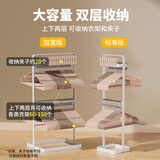 护家 衣架收纳神器可移动衣架置物架免打孔阳台收纳架挂衣架收纳架 落地标准款 收纳90个衣架