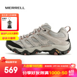 迈乐（Merrell）官方店男女款户外登山徒步鞋减震MOAB 3迈越者轻量防滑耐磨透气 J036346米白（女款） 38