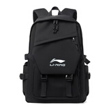 Li-Ning Adventure李宁书包双肩包男士大容量初中生高中生旅行户外运动背包电脑包女 李宁黑色2107升级版 收藏加购送